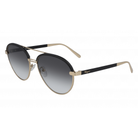 женские солнцезащитные очки S.FERRAGAMO  SF 229SL 786  Rose Gold/Black Leather