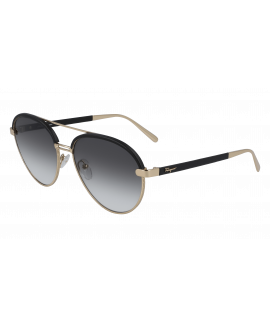 женские солнцезащитные очки S.FERRAGAMO  SF 229SL 786  Rose Gold/Black Leather