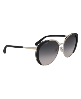 женские солнцезащитные очки S.FERRAGAMO  SF207S - Light Gold/Black 733