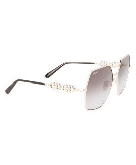 женские солнцезащитные очки S.FERRAGAMO  SF291S 703 GOLD/BLACK