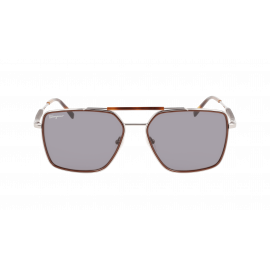 мужские солнцезащитные очки S.FERRAGAMO  SF298S 037 DARK RUTHEINIUM / BROWN