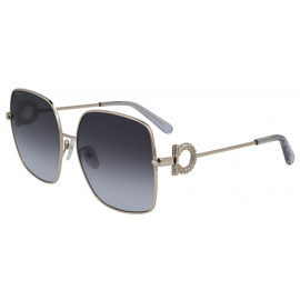 женские солнцезащитные очки S.FERRAGAMO  SF 243SR Light Gold/Grey Gradient 738